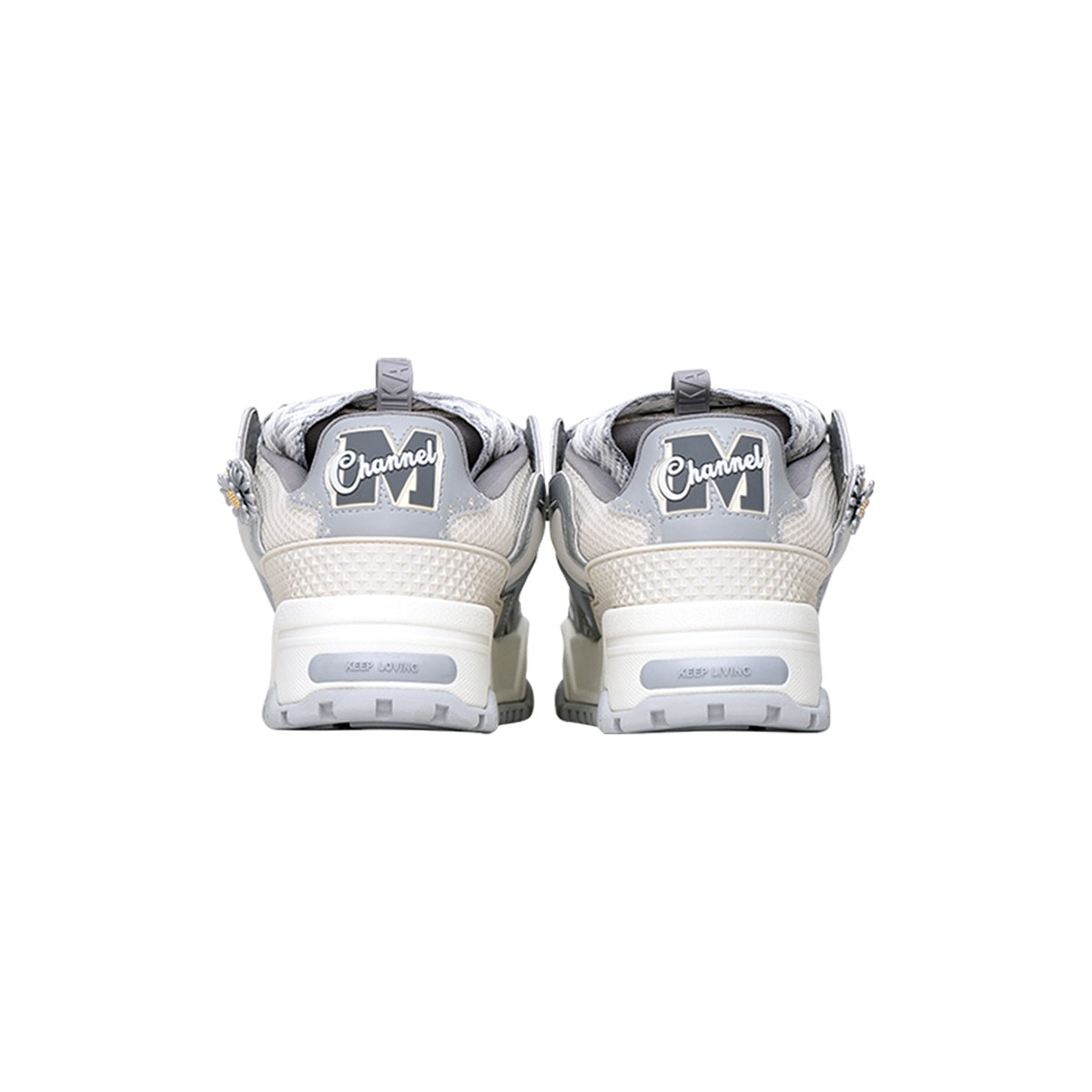 KAALIXTO--Daisy Bread Shoes-Grey - Unisex - DropOnline.co