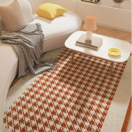Living Room Carpet Checkerboard Bedroom Floor Cushion Sofa Coffee Table Blanket Dirt Resistant - DropOnline.co