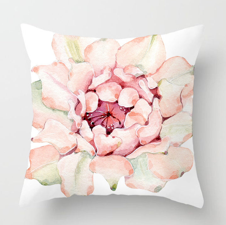 Watercolor Cactus Flowers Green Succulents Cushion Cover - DropOnline.co