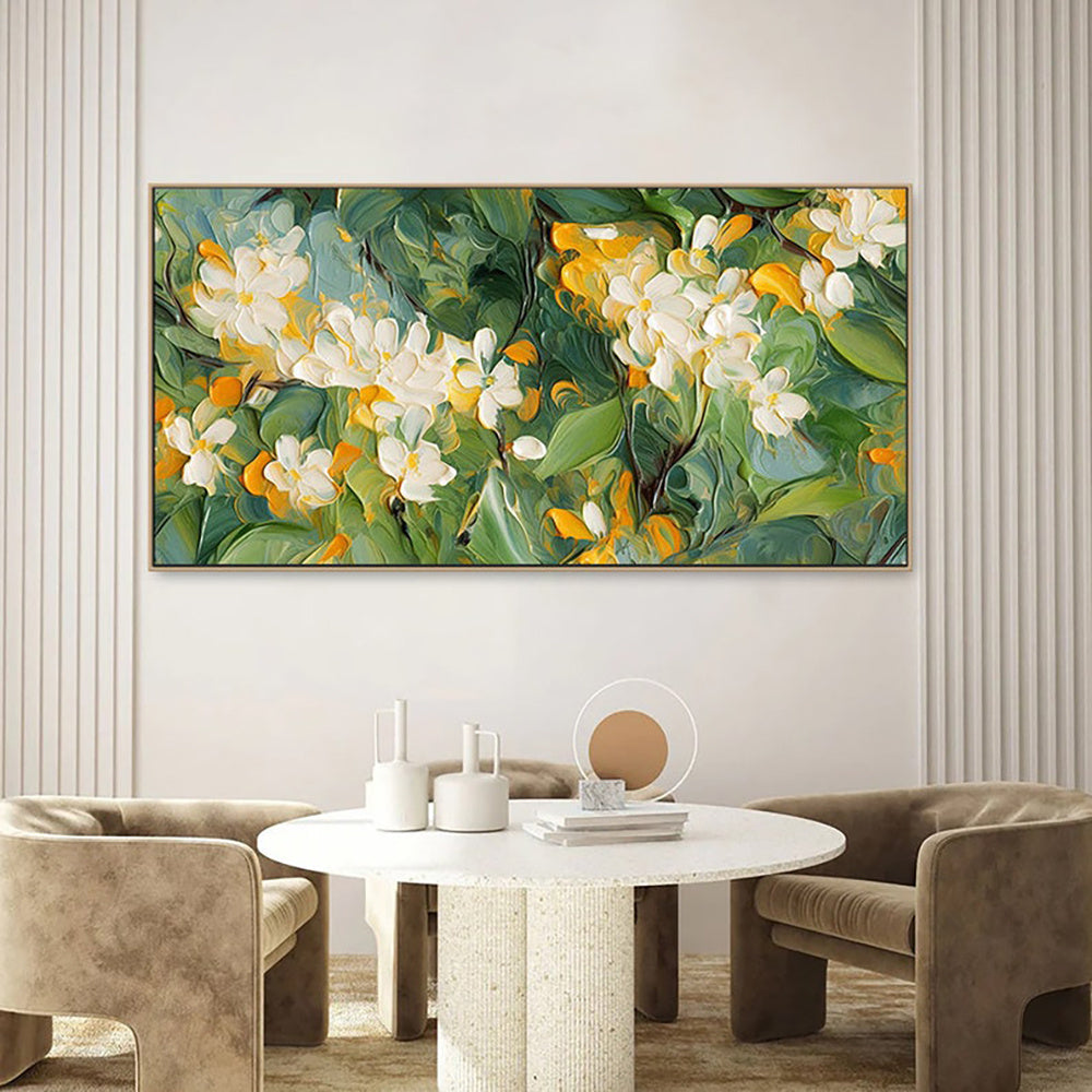 Abstract Floral Handmade Oil Painting On Canvas Wall Art Decoration 3d Texture Original Flowers Crabapple Blossoms For Home Bedroom Decor Rolled Frameless Unstretched Painting - DropOnline.co