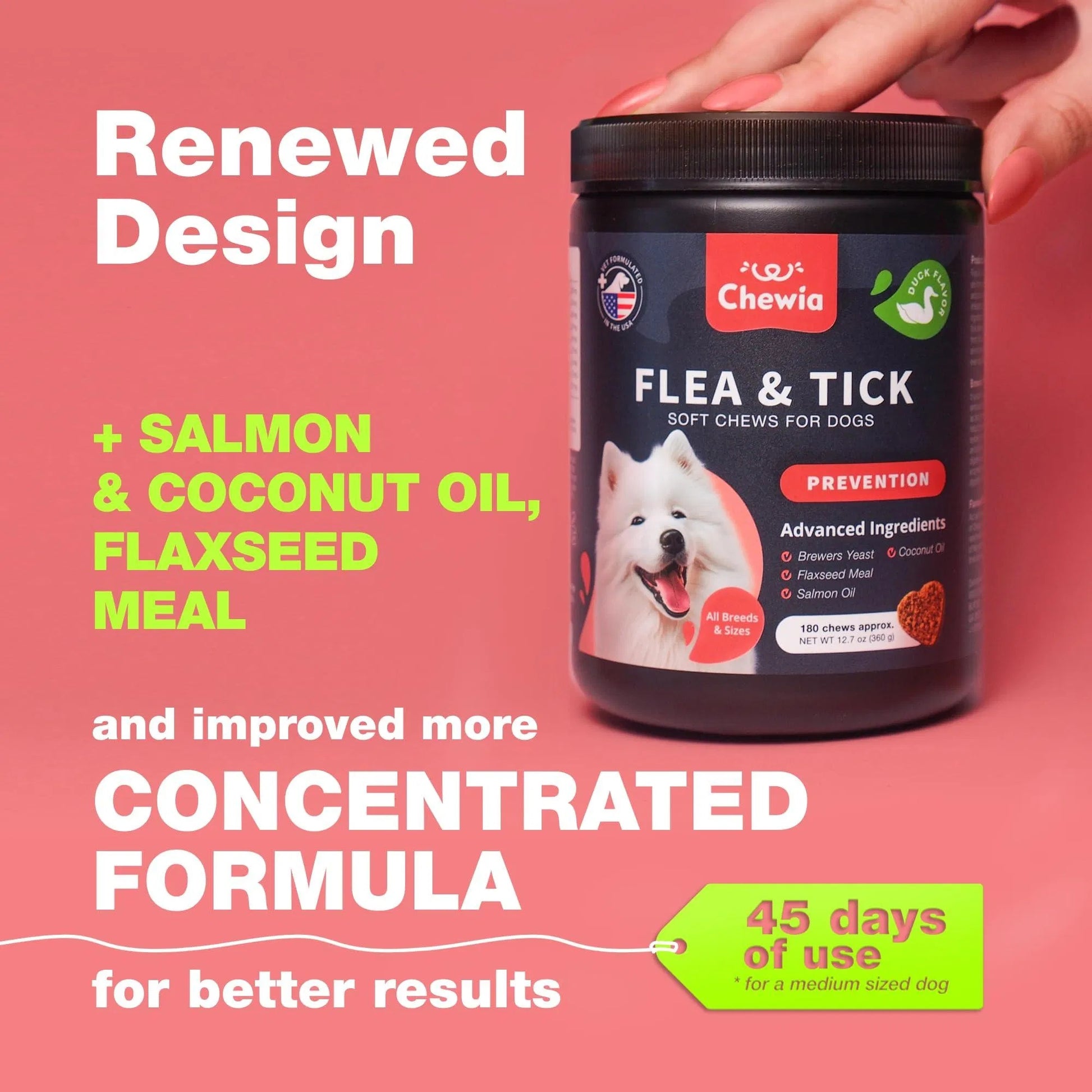 Dog Flea And Tick Treatment Chews FleaTick Prevention For Dogs Chewables Natural Dog Flea & Tick Control Soft Treats Immune Support Supplement - DropOnline.co