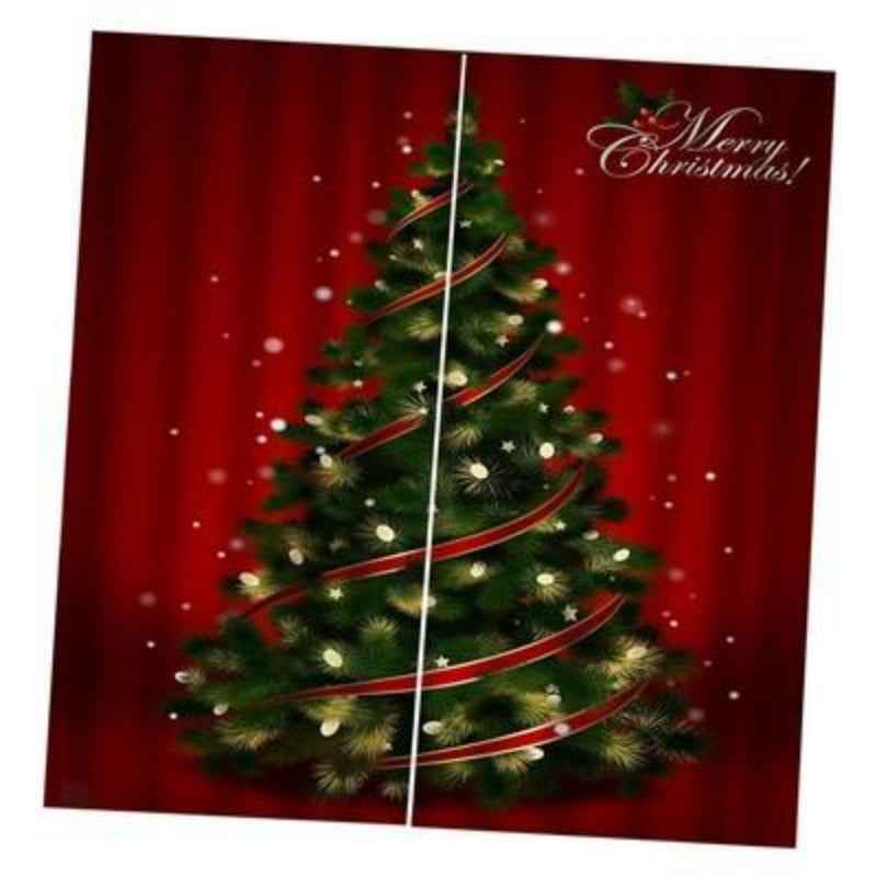 Christmas Pattern Home Decoration - Living Room Bedroom Window Curtains - DropOnline.co