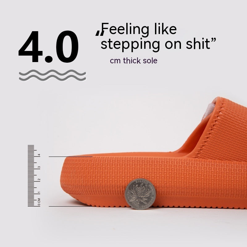 Poop Feeling Velcro Platform Female Summer Couple Bathroom Home Bath Eva Slippers - DropOnline.co