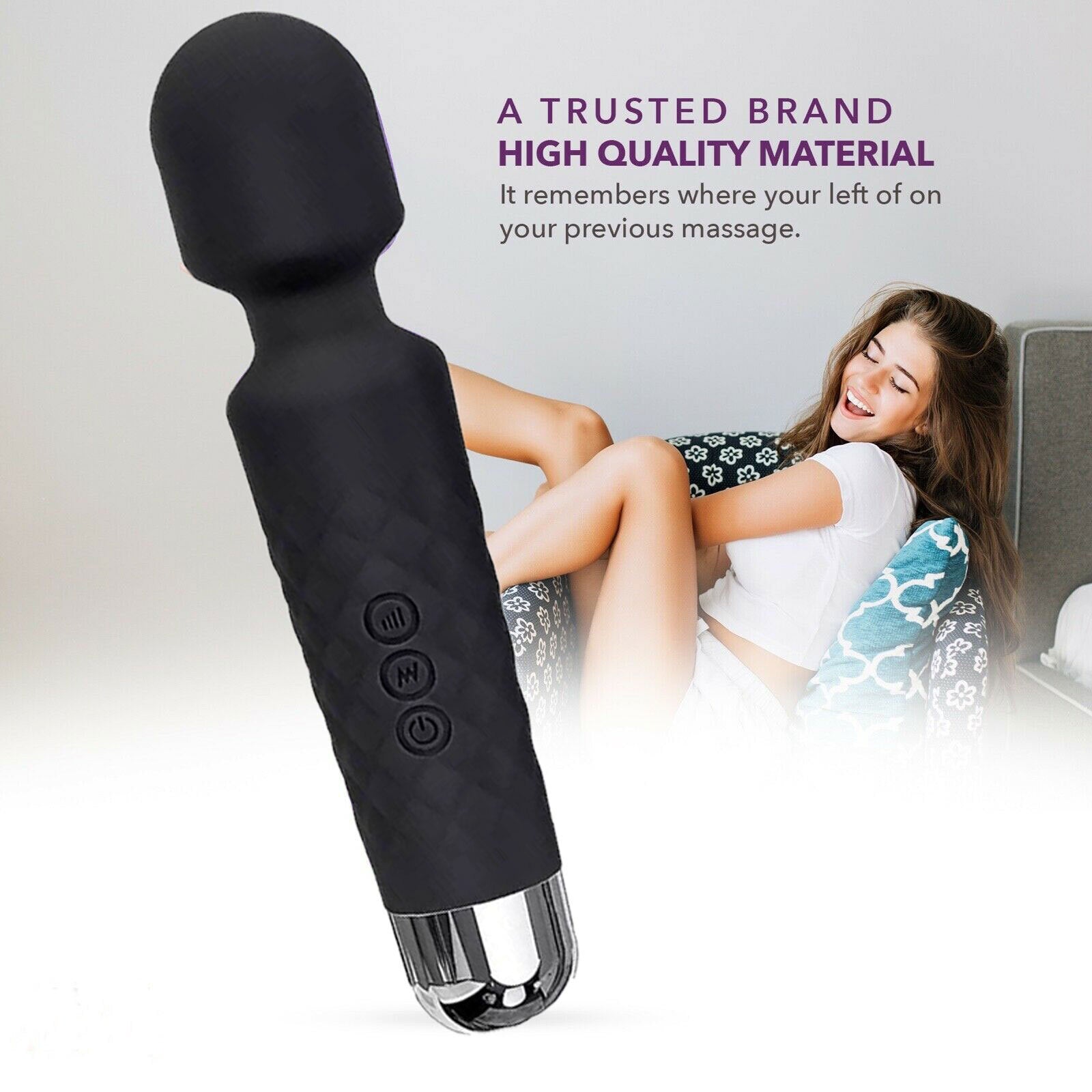 Magic Massage Wand Muscle Relaxation Massager 20 Speed Vibrating Full Body Therapy Motor - DropOnline.co