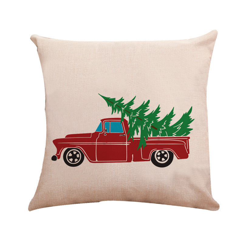 New Christmas Themed Linen Cushion Pillowcase - DropOnline.co