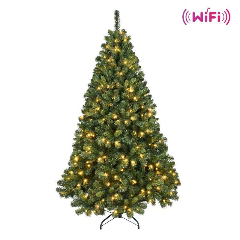 PVC Christmas Tree with Lights - Pre-Lit Holiday Decoration