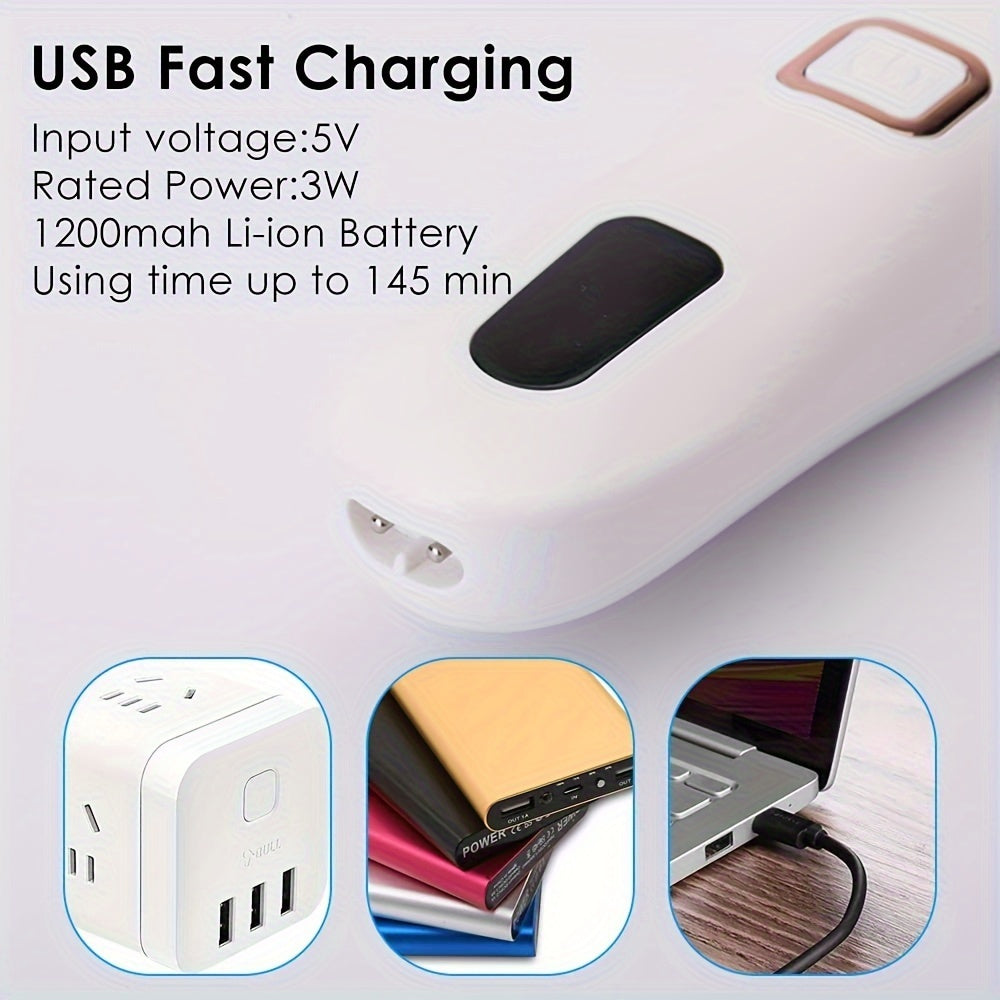 Electric Foot Grinder And Callus Remover, Electric Foot Polisher, Rechargeable Foot Washing And Pedicure Kit, Suitable For Cracked Heels And Dead Skin, With 3 Roller Heads - DropOnline.co