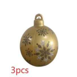 Giant Inflatable Christmas Ball 60cm - PVC Outdoor Ornament Decoration for Tree & Yard - DropOnline.co