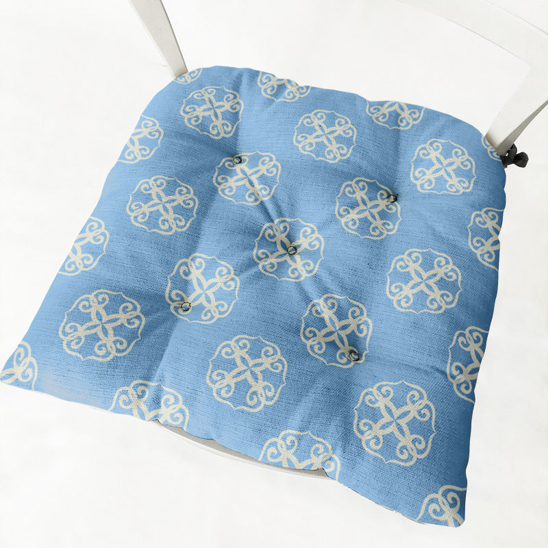 Home Round Square Chair Cushion Cotton Linen - DropOnline.co
