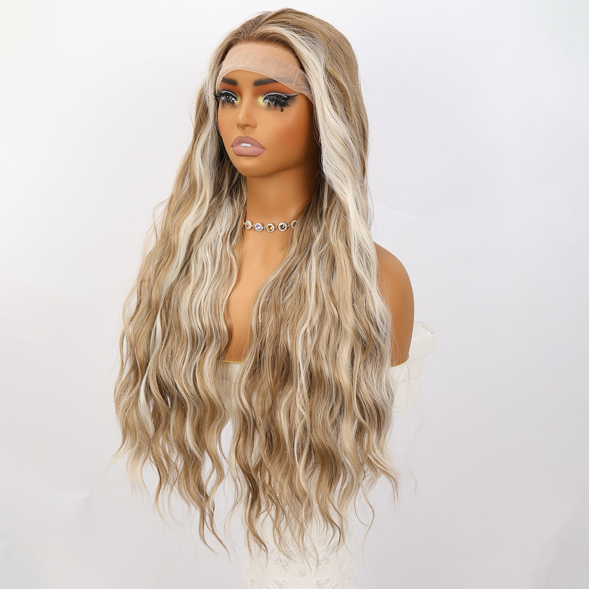 Brown Blonde Mixed High-gloss Lace Front T Part SM9208 Series Please Call Me For Actual Inventory - DropOnline.co