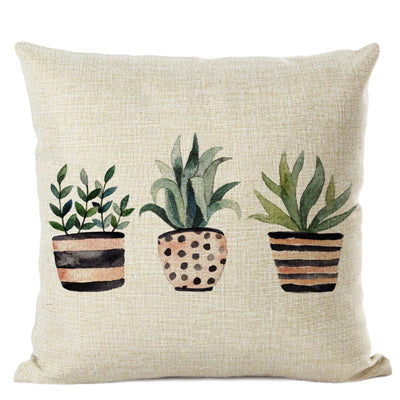Cactus Cotton Linen Cushion Cover Home Car Interior - DropOnline.co