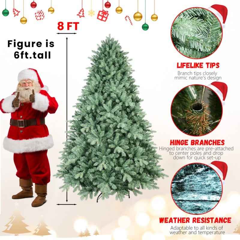 PE/PVC Christmas Tree Green - Premium Mixed Material Holiday Tree - DropOnline.co