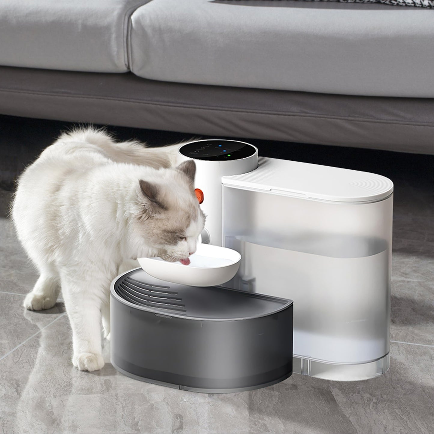 1Pc Smart Pet Water Fountain Automatic Cat Water Dispenser 3L Cordless Rechargeable Dog Water Fountain Self-Refill With 3 Adjustable Volume 3 Time Intervals Touch Control - DropOnline.co