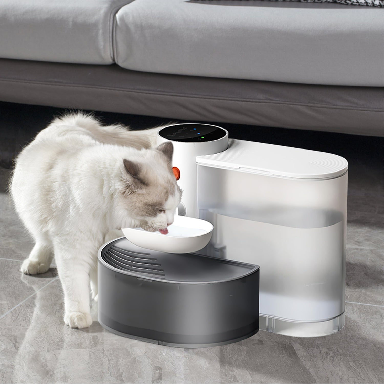 1Pc Smart Pet Water Fountain Automatic Cat Water Dispenser 3L Cordless Rechargeable Dog Water Fountain Self-Refill With 3 Adjustable Volume 3 Time Intervals Touch Control - DropOnline.co