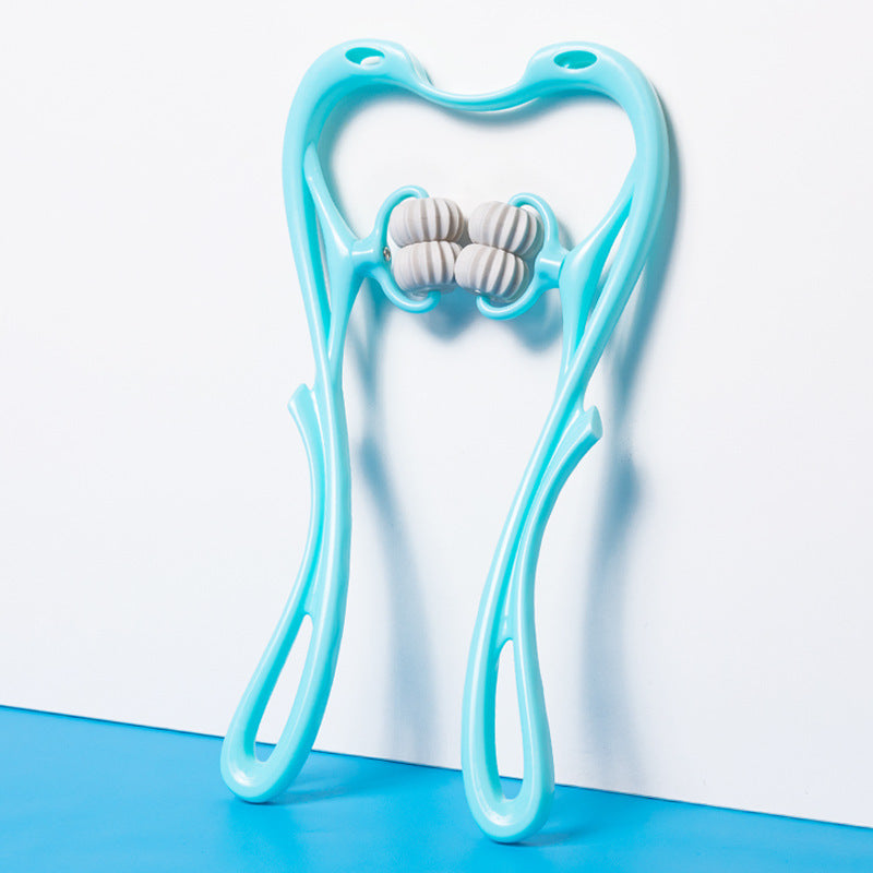 Multifunctional Manual Six-wheel Neck Massager Massage Relieve Roller Massage Tool - DropOnline.co