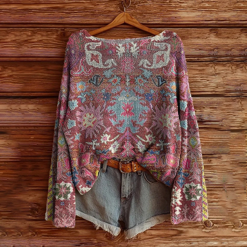 Women's Graphic Print Long Sleeve Blouse, Crew Neck Fall Fashion Tunic Top, Casual Dressy Work Shirt - DropOnline.co