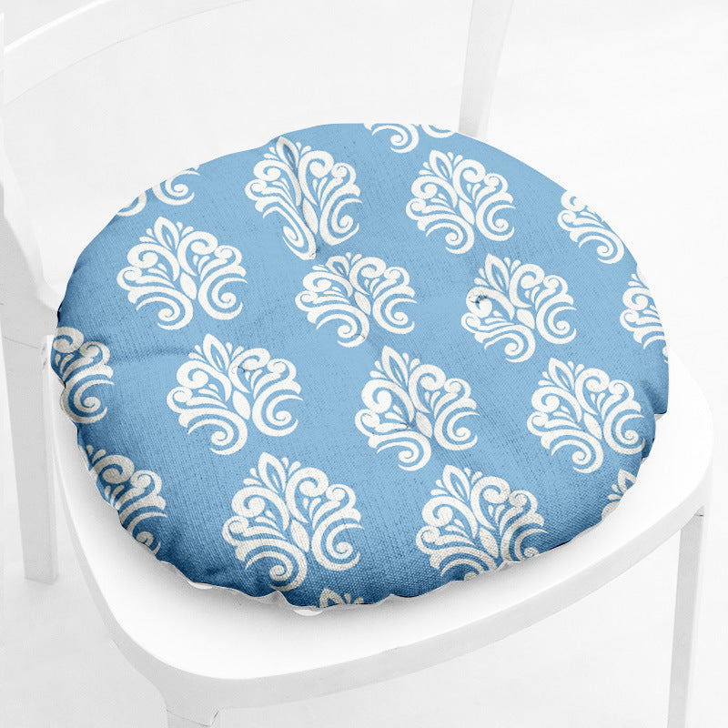 Home Round Square Chair Cushion Cotton Linen - DropOnline.co