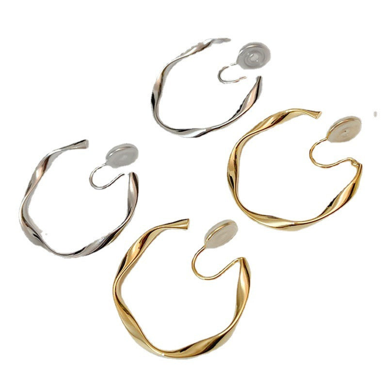 925 Silver Needle Vintage Geometric Metal Earrings - DropOnline.co