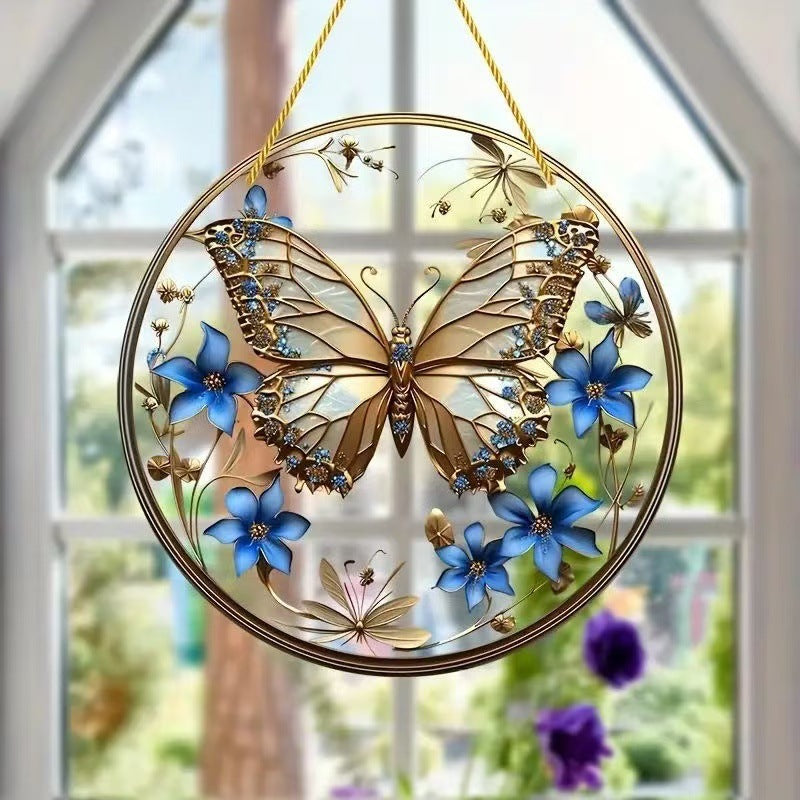 Creative Butterfly Theme Home Wall Decoration Acrylic Hanging Painting - DropOnline.co