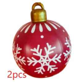 Giant Inflatable Christmas Ball 60cm - PVC Outdoor Ornament Decoration for Tree & Yard - DropOnline.co
