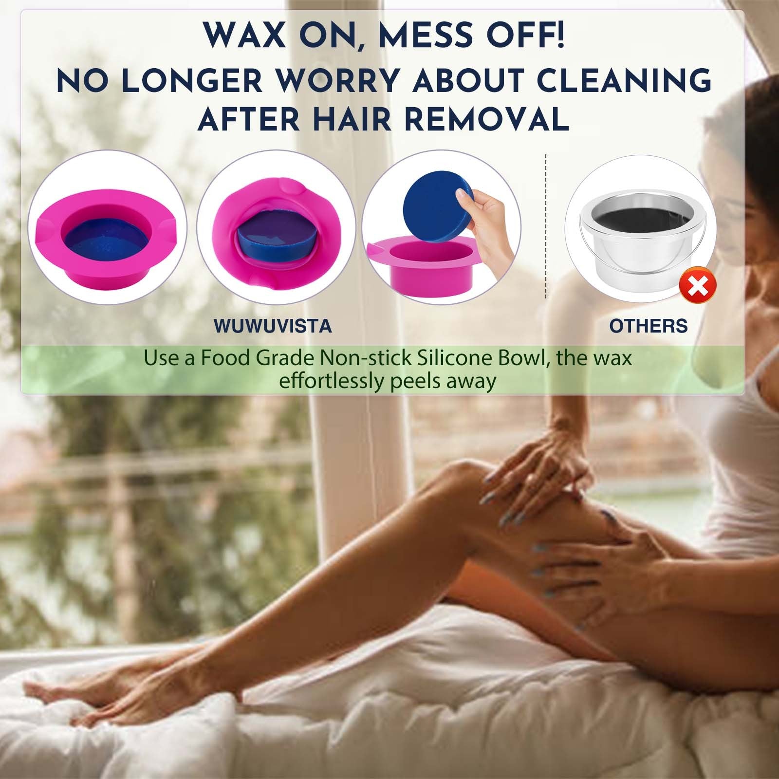 Waxing Kit 19 Items, WUWUVISTA Hair Removal Wax Kit With Wax Melt Warmer Waxing Beads For Face, Brazilian, Full Body, Bikini Suitable For Plugs Of American & European Specifications - DropOnline.co