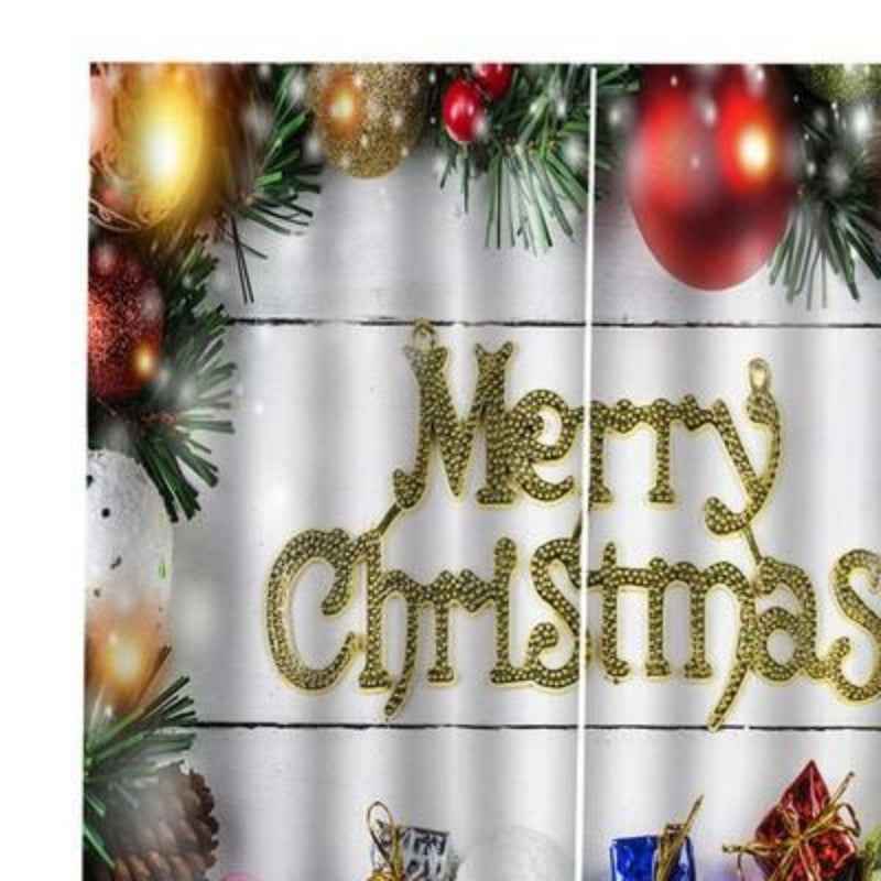 Christmas Pattern Home Decoration - Living Room Bedroom Window Curtains - DropOnline.co