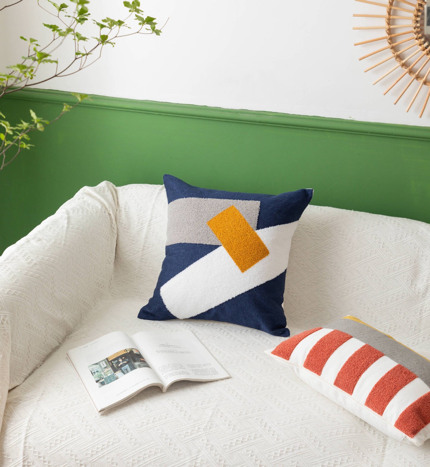 Embroidered Sofa Cushion Fashion Pillow Cover Car Cushion Embroidered Cushion - DropOnline.co