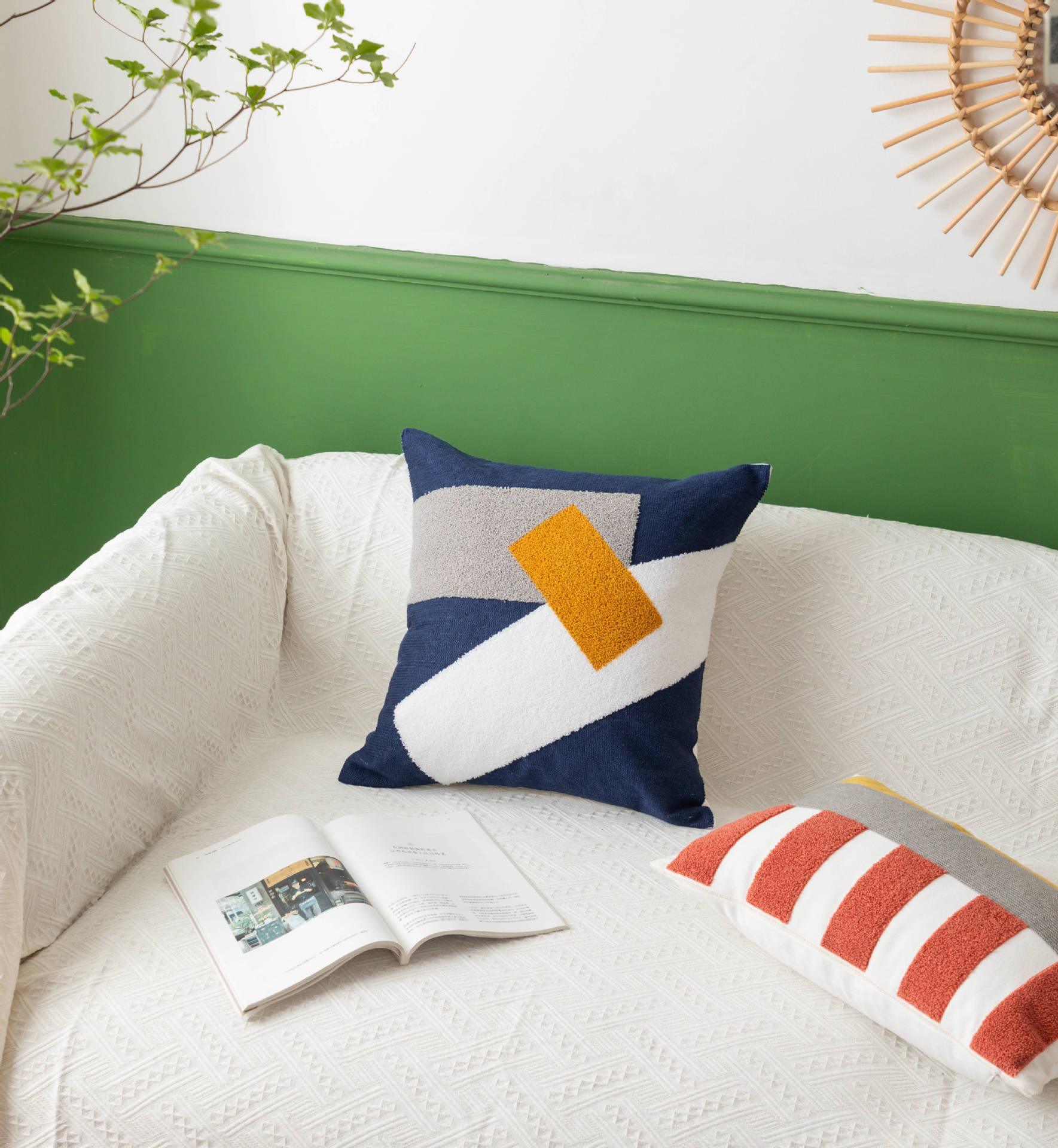 Embroidered Sofa Cushion Fashion Pillow Cover Car Cushion Embroidered Cushion - DropOnline.co