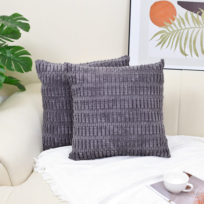 Corduroy Decorative Throw Pillow Covers Soft Boho Striped Pillow Covers Modern Farmhouse Christmas Home Decor For Sofa Living Room Couch Bed - DropOnline.co