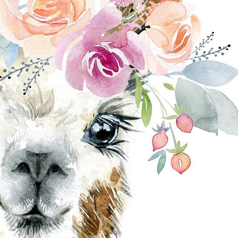 Modern Animal Alpaca Ins Print Poster - Trendy Bedroom Decor Wall Art for Contemporary Home - DropOnline.co