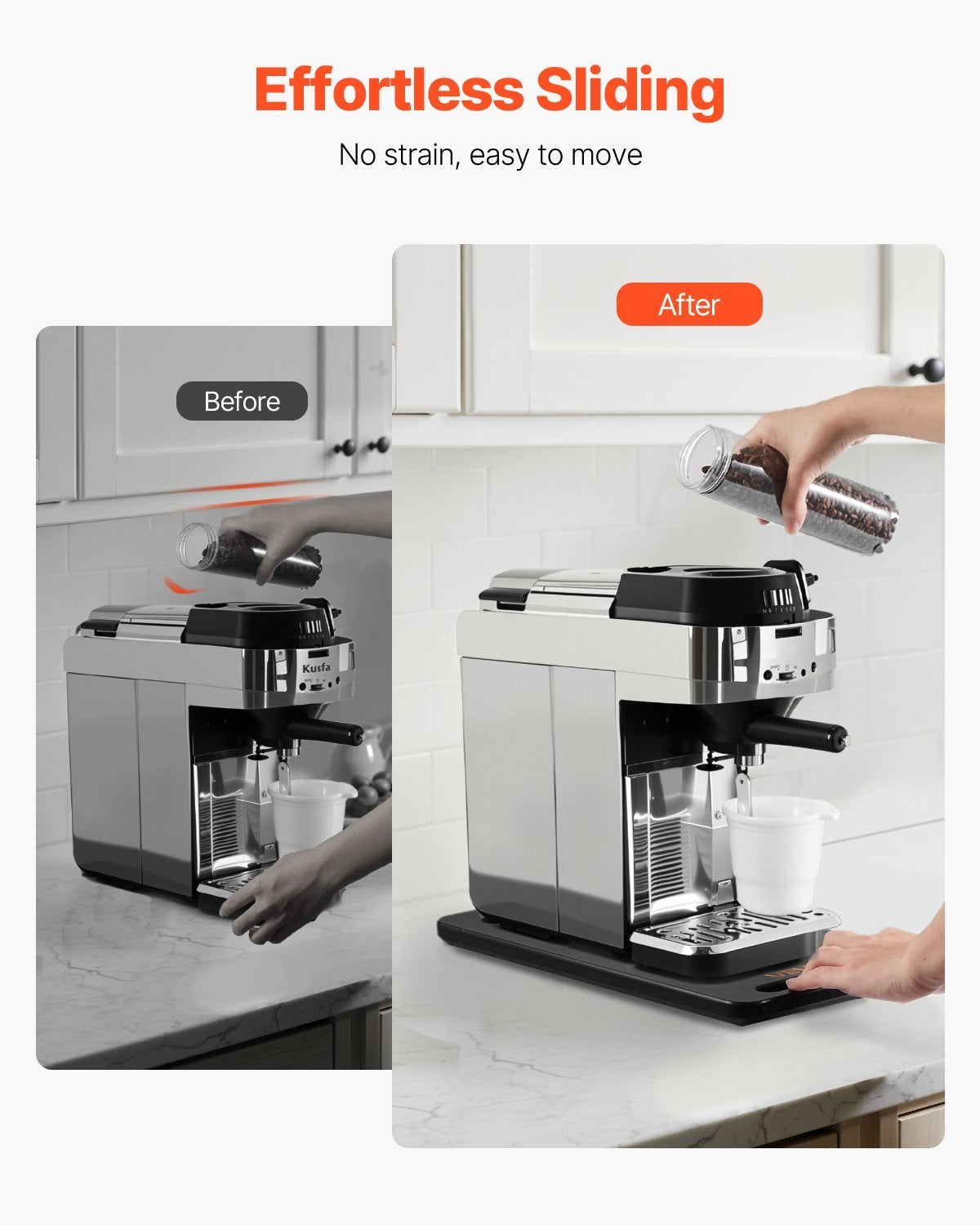 Appliance Slider 14.5 X 7.5 In Sliding Tray For Coffee Maker Black - DropOnline.co