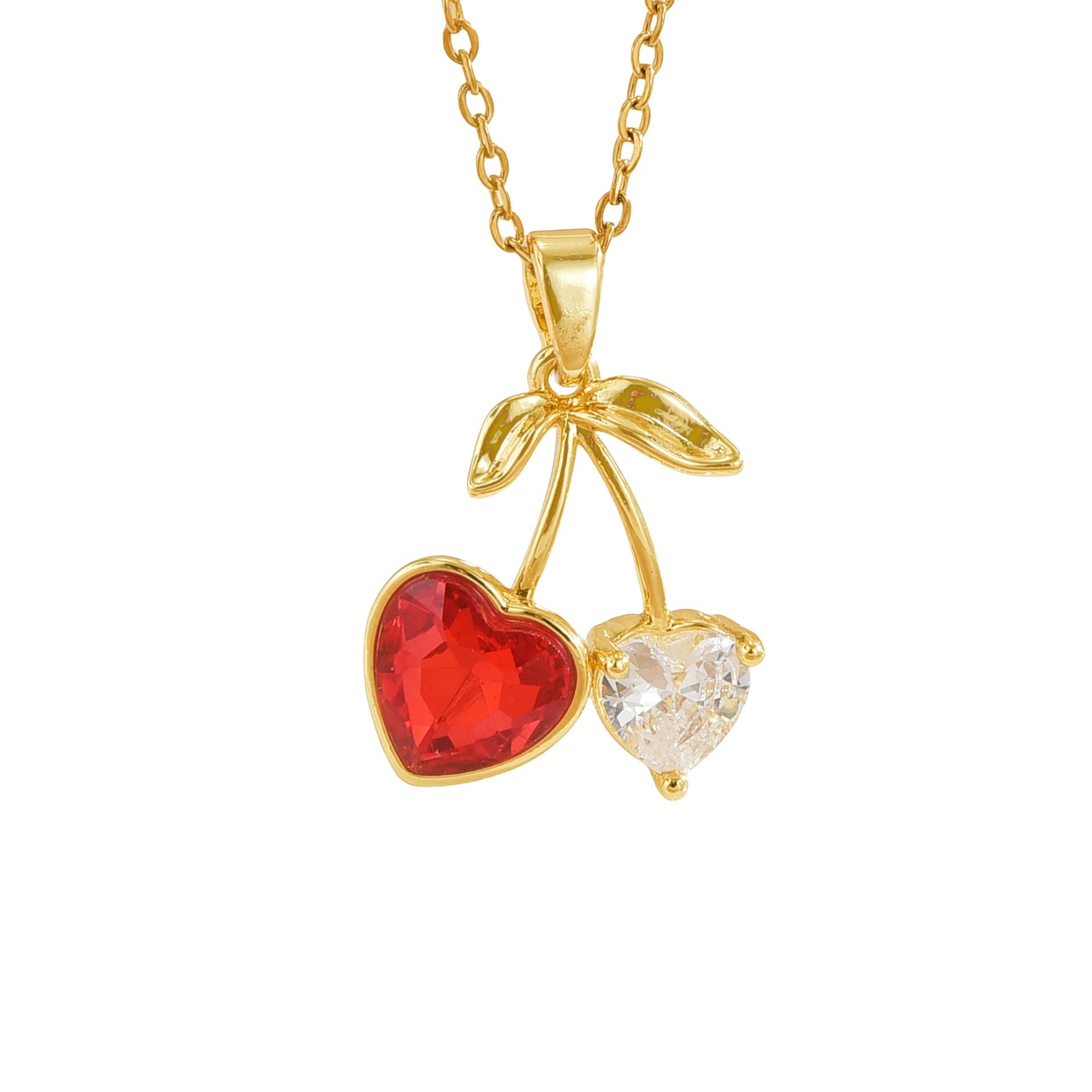 Women's Cherry Necklace Does Not Fade High-end Pendant Versatile Clavicle Chain - DropOnline.co