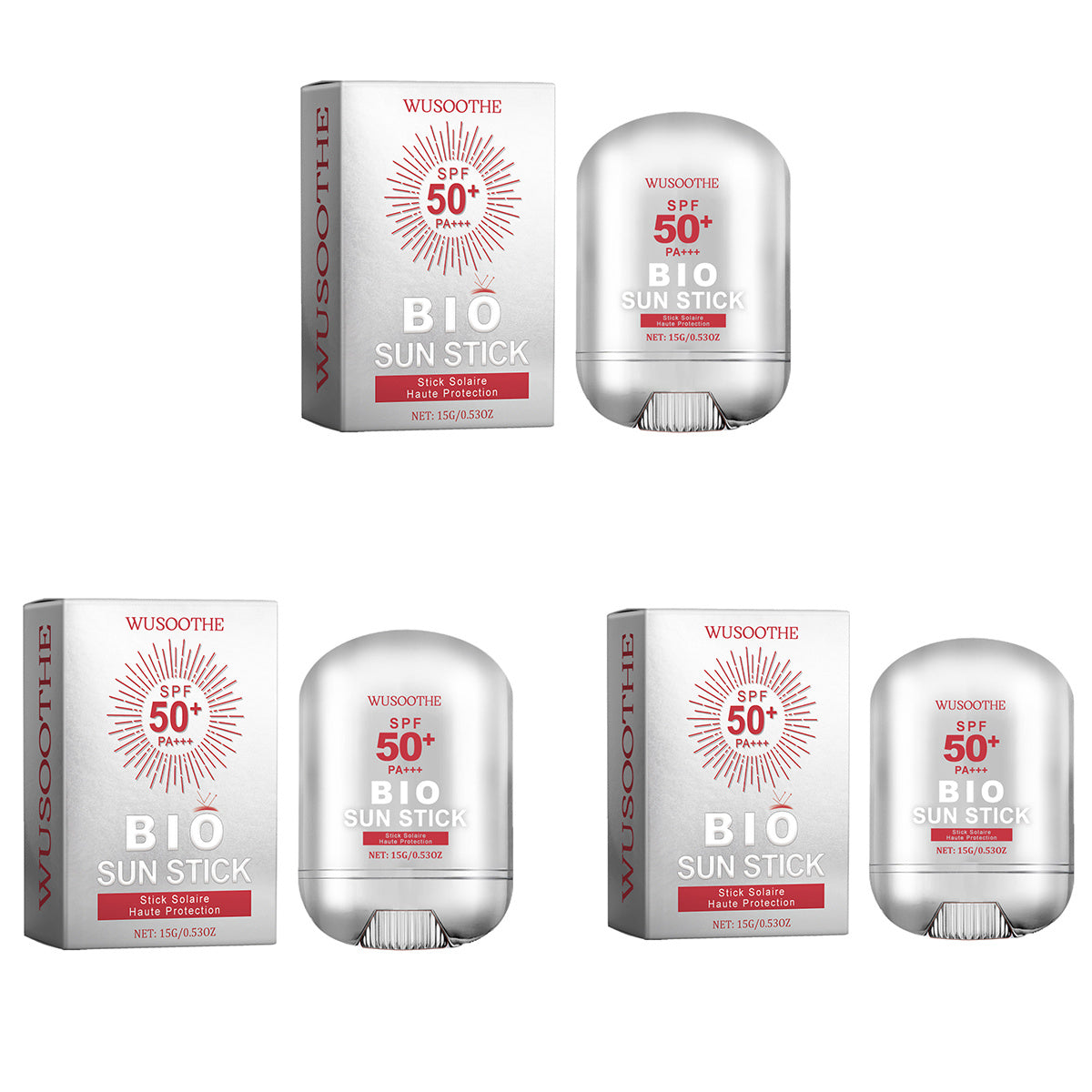 WUSOOTHE Bio Sun Stick 15g - Advanced Protection With Peptide Complex, Collagen And Hyaluronic Acid SPF50,PortableStrong UVProtection Sunscreen Stick - DropOnline.co