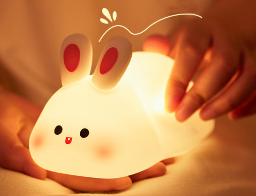 Cute Silicone Night Lights Sheep Cartoon - Rechargeable Timing Dimming Sleep Light for Children's Room - DropOnline.co
