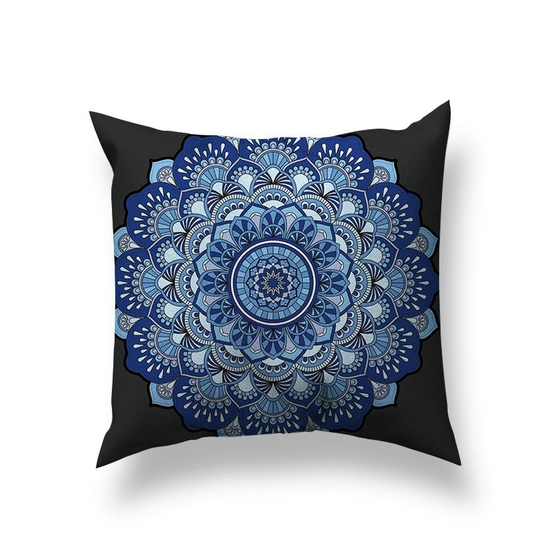 Short Plush Pillowcase Bohemian Ethnic Style Short Plush Material Sofa Cushion Cover - DropOnline.co