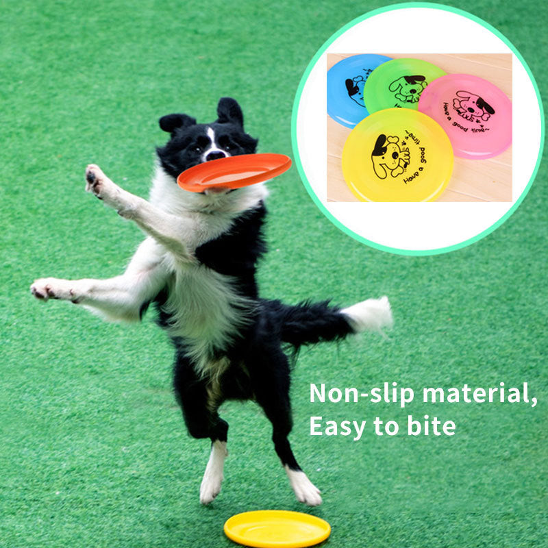 Silicone Flying Disc Dog Toy - Durable Chew Resistant Frisbee for Training & Interactive Play - DropOnline.co