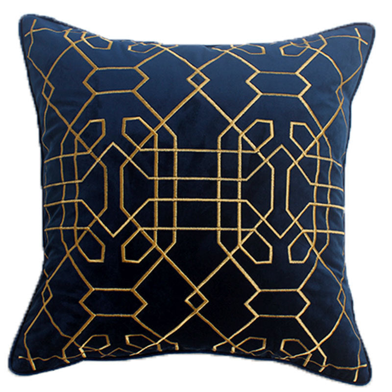 Dutch Velvet Embroidery Pillow Cover Series American Model Room Bedside Cushion - DropOnline.co