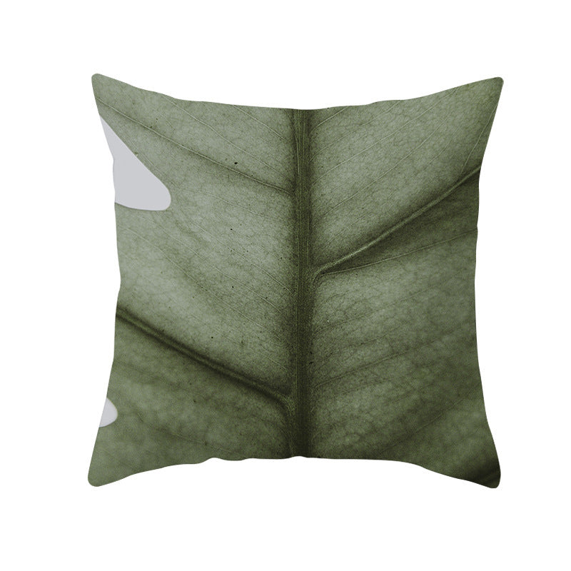 Light Tropical Plants Home Decor Peach Skin Fleece Pillowcase - DropOnline.co