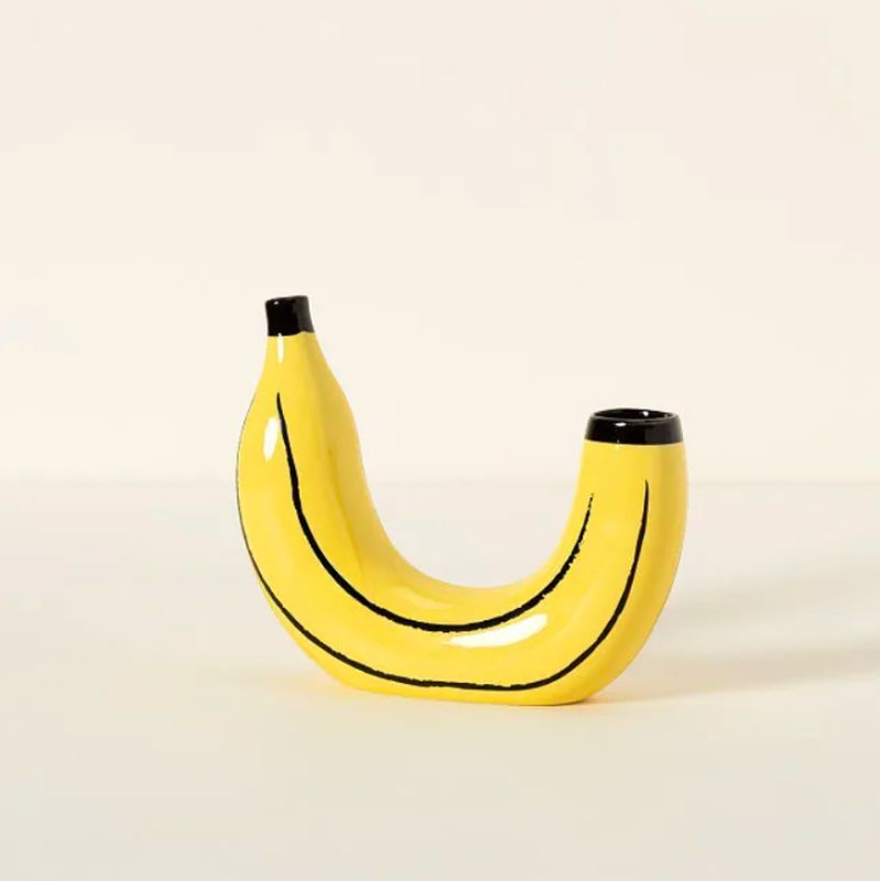 Simple Banana Vase Flower Arrangement Creativity Home Decor - DropOnline.co