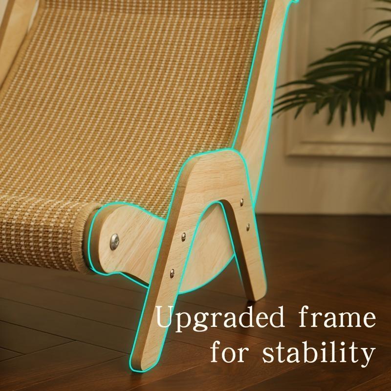 2-in-1 Cat Hammock And Scratching Post Durable Linen Rope Pet Rest Chair For All Seasons - DropOnline.co