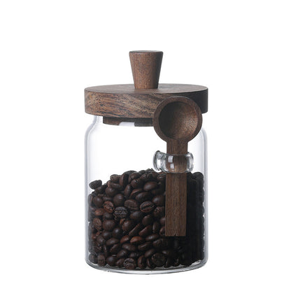 3Pcs Glass Coffee Jars With Spoons,Candy Jars,Biscuit Jars,Storage Jars,Tea Jars