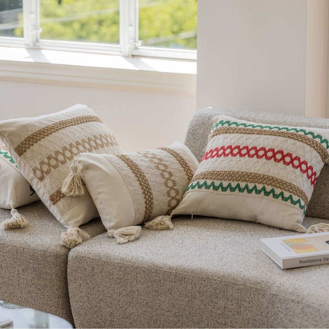 Jacquard Couch Pillow Bed Head Cushion Cover Without Core - DropOnline.co