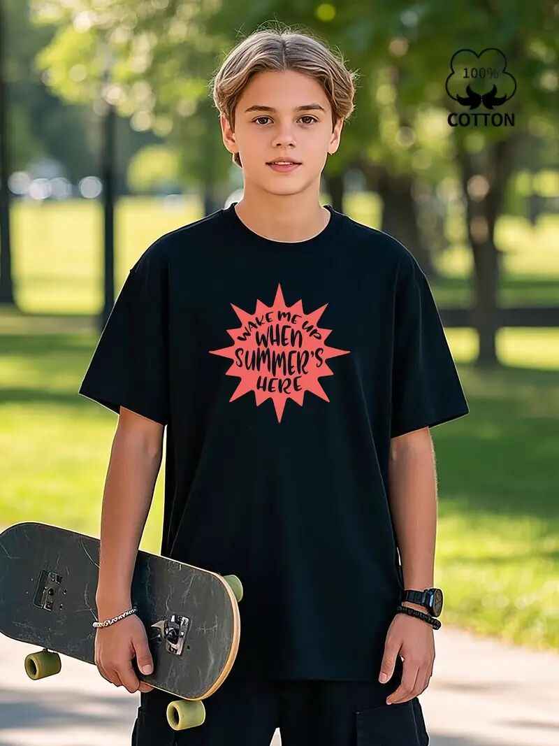 Men's Printed Short Sleeve T-Shirt - Stylish Casual Graphic Tee