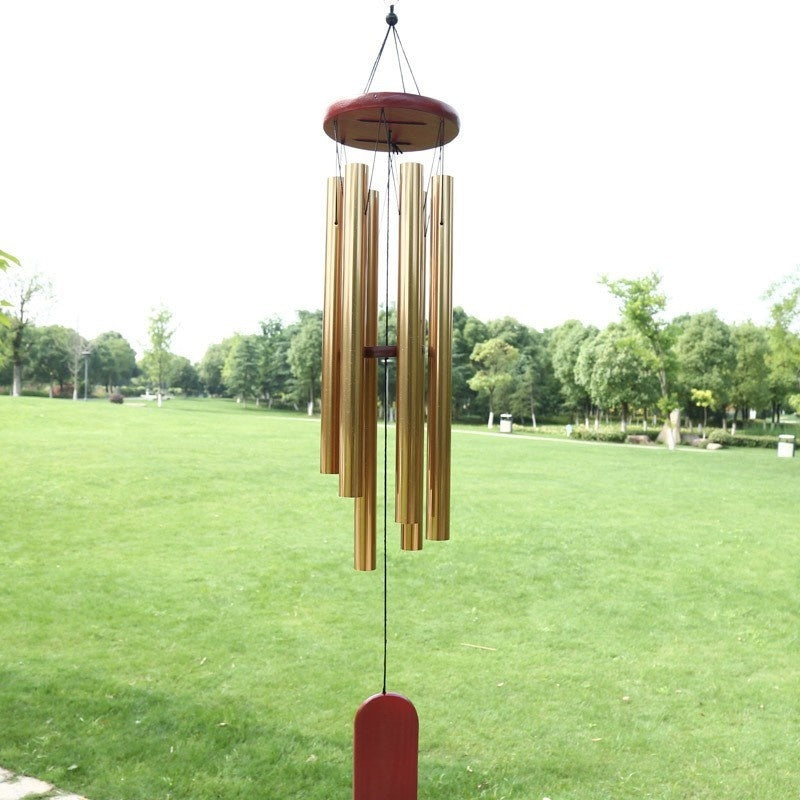 Classic Solid Wood Metal Multi-tube Wind Chimes Home Decoration - DropOnline.co