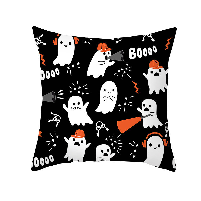 Halloween Pumpkin Letter Fleece Cushion Cover - DropOnline.co