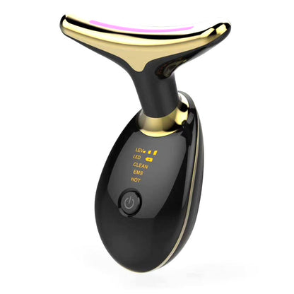 EMS Thermal Neck Lifting Massager - Electric Microcurrent Wrinkle Remover with LED Photon Therapy