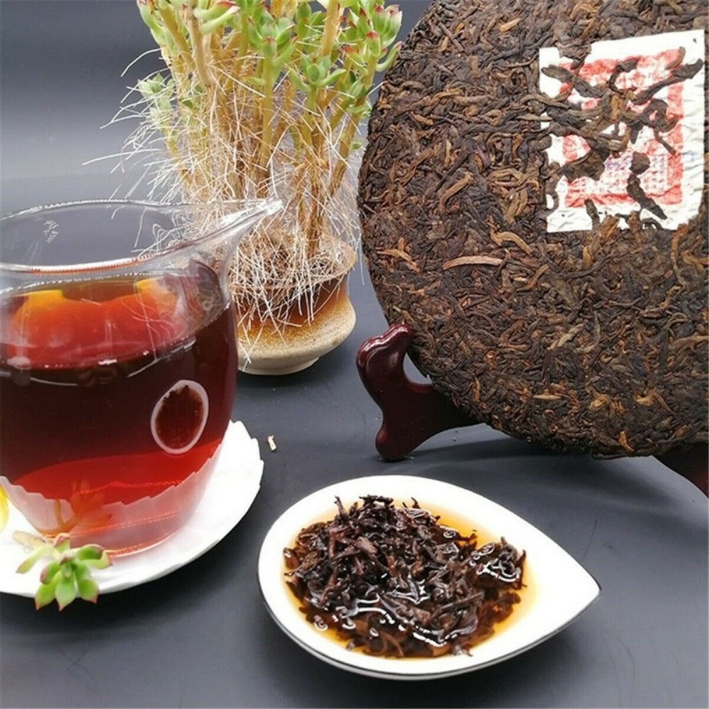 357g Aged Raw Pu-erh Tea Cake Yunnan Ancient Tree, Traditional Chinese Puer Tea - DropOnline.co