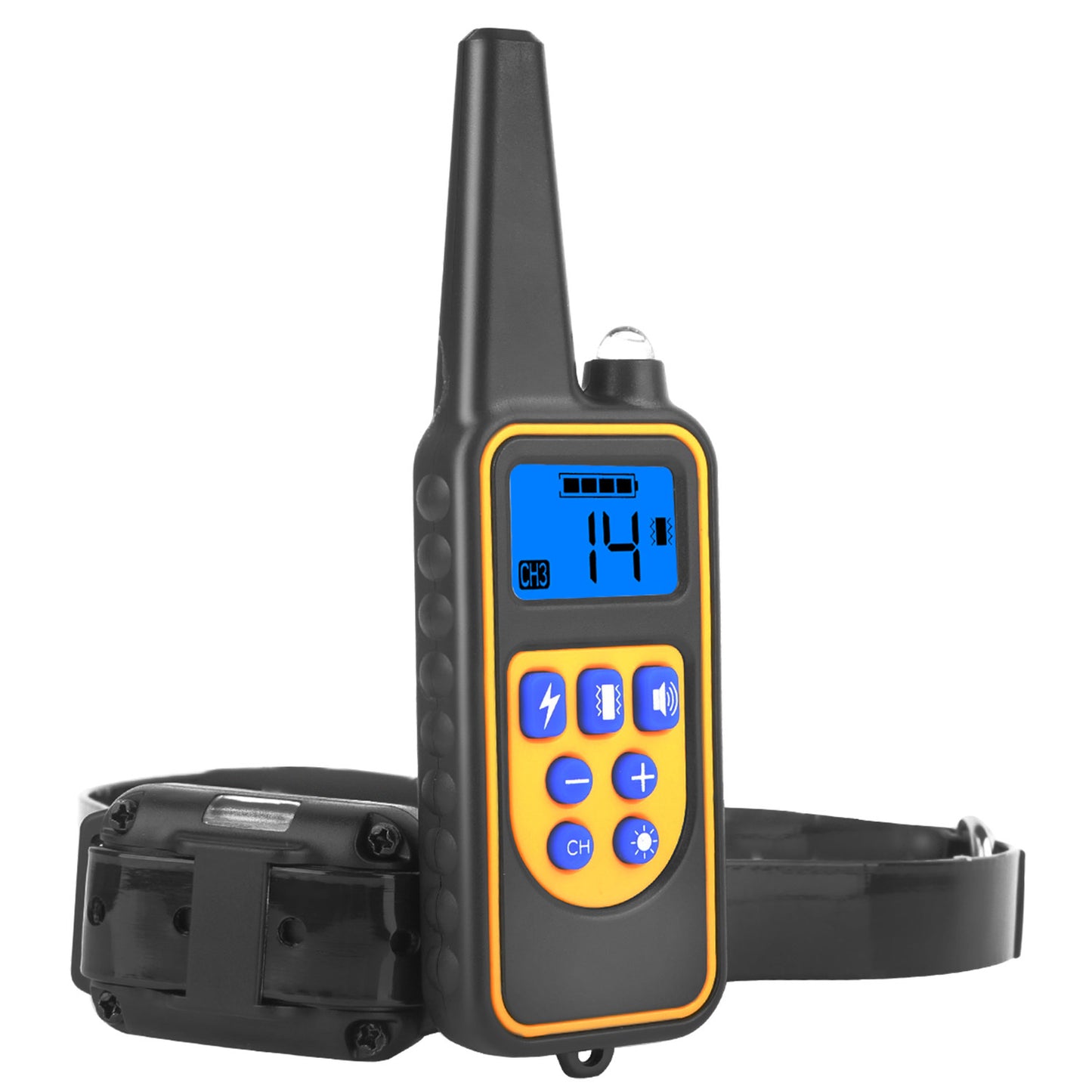 1Pc Dog Training Collar With Remote  IP67 Waterproof Pet Trainer 300mAh Rechargeable 875 Yard Remote Control 4 Modes Adjustable Level - DropOnline.co