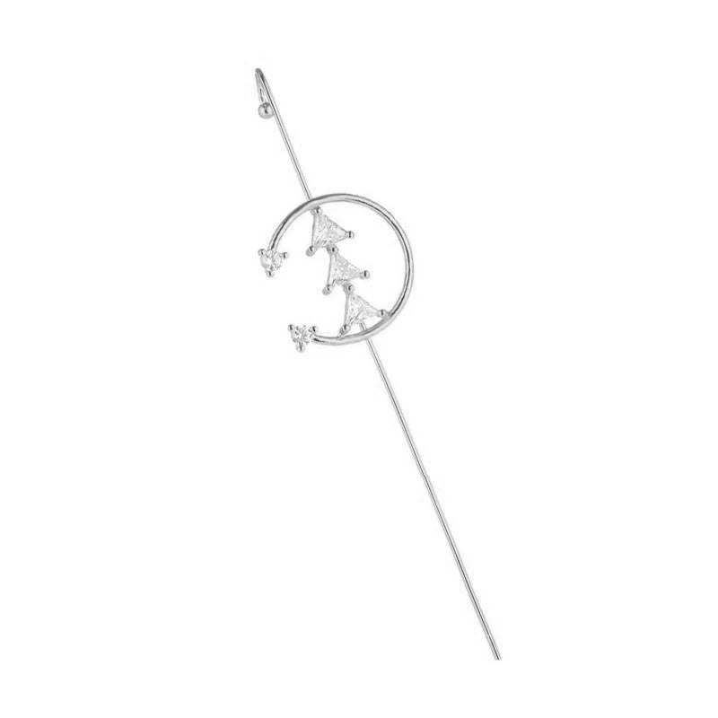 Glistening Ear Wrap Crawler Zircon Earrings Piercing Earrings Premium Earrings - DropOnline.co