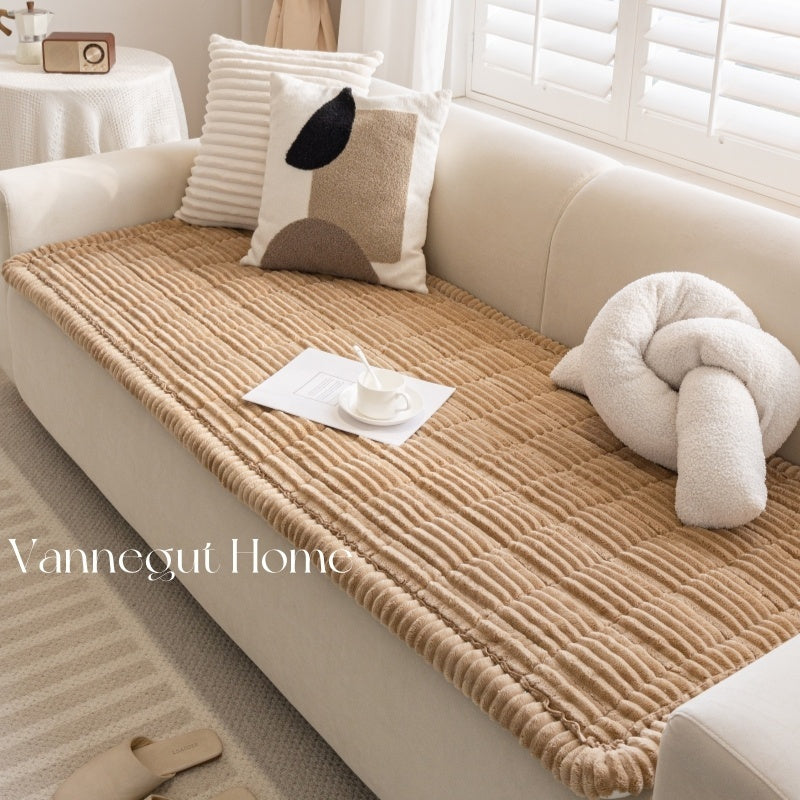 Sofa Cushion Autumn And Winter Thickening Plush Non-slip Tatami Cushion - DropOnline.co